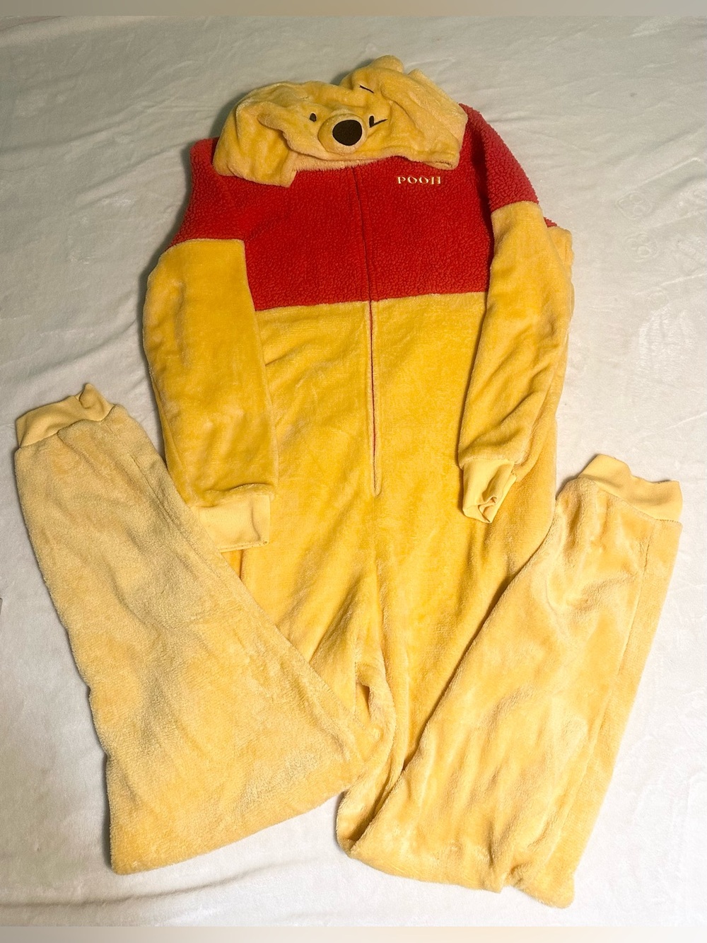 Disney Winnie the Pooh Fleece Costume Pajamas Adult Onesie size Large